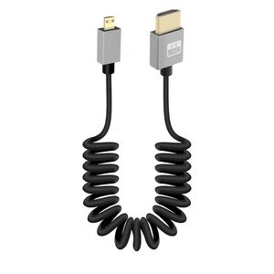 NWT RIIEYOCA 4K Micro HDMI to HDMI Coiled Cable | 3FT (0.9M)